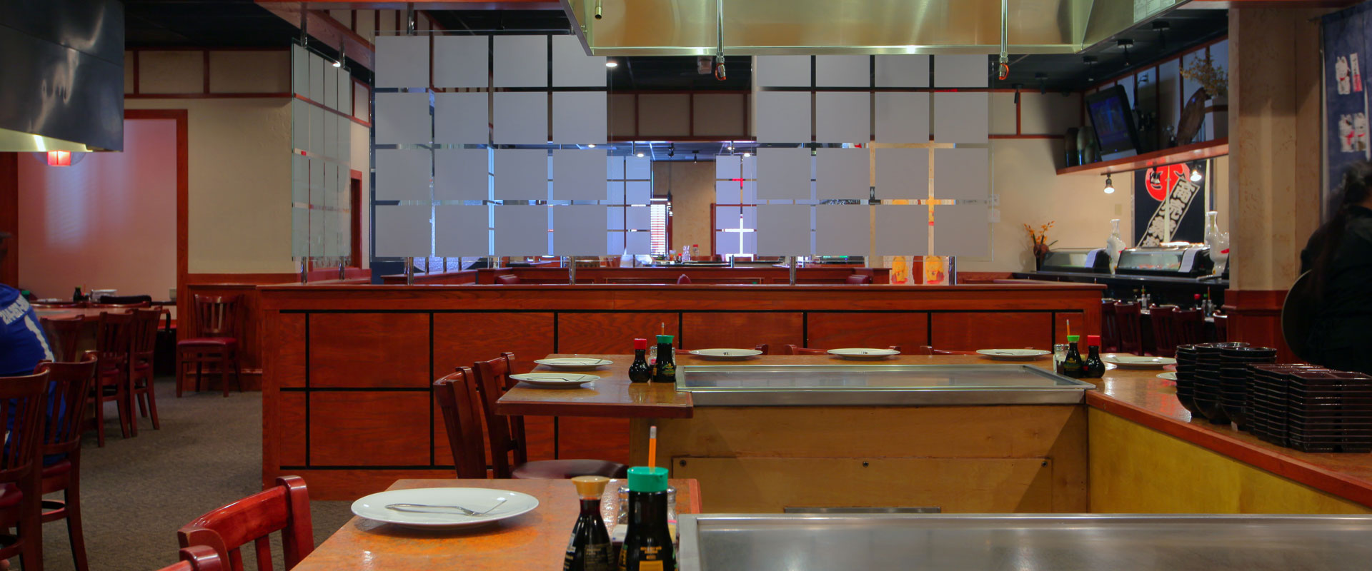 Interior design for restaurant dining room